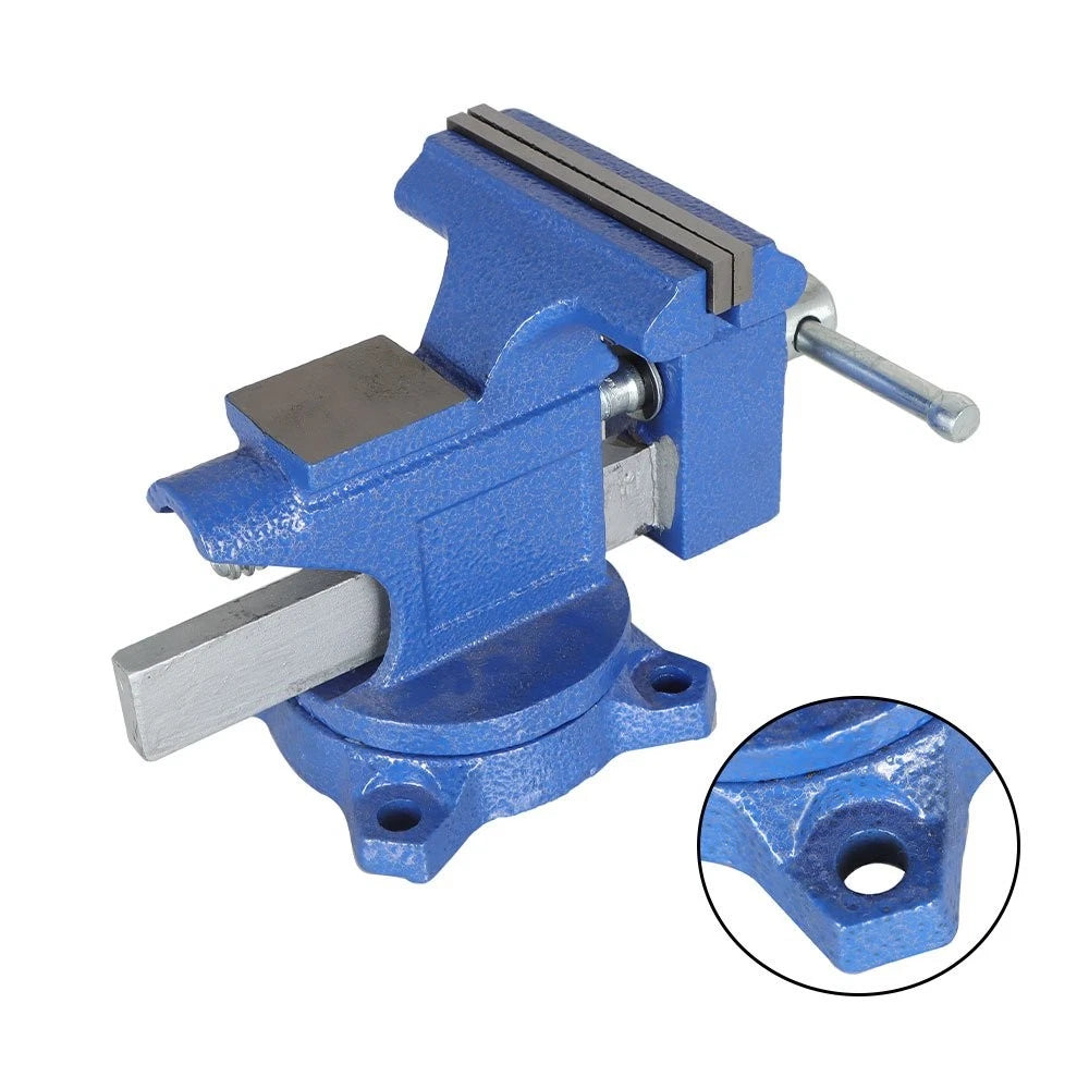 4-1/2" Heavy Duty Rotating Bench Vise with 240 Degree Swivel