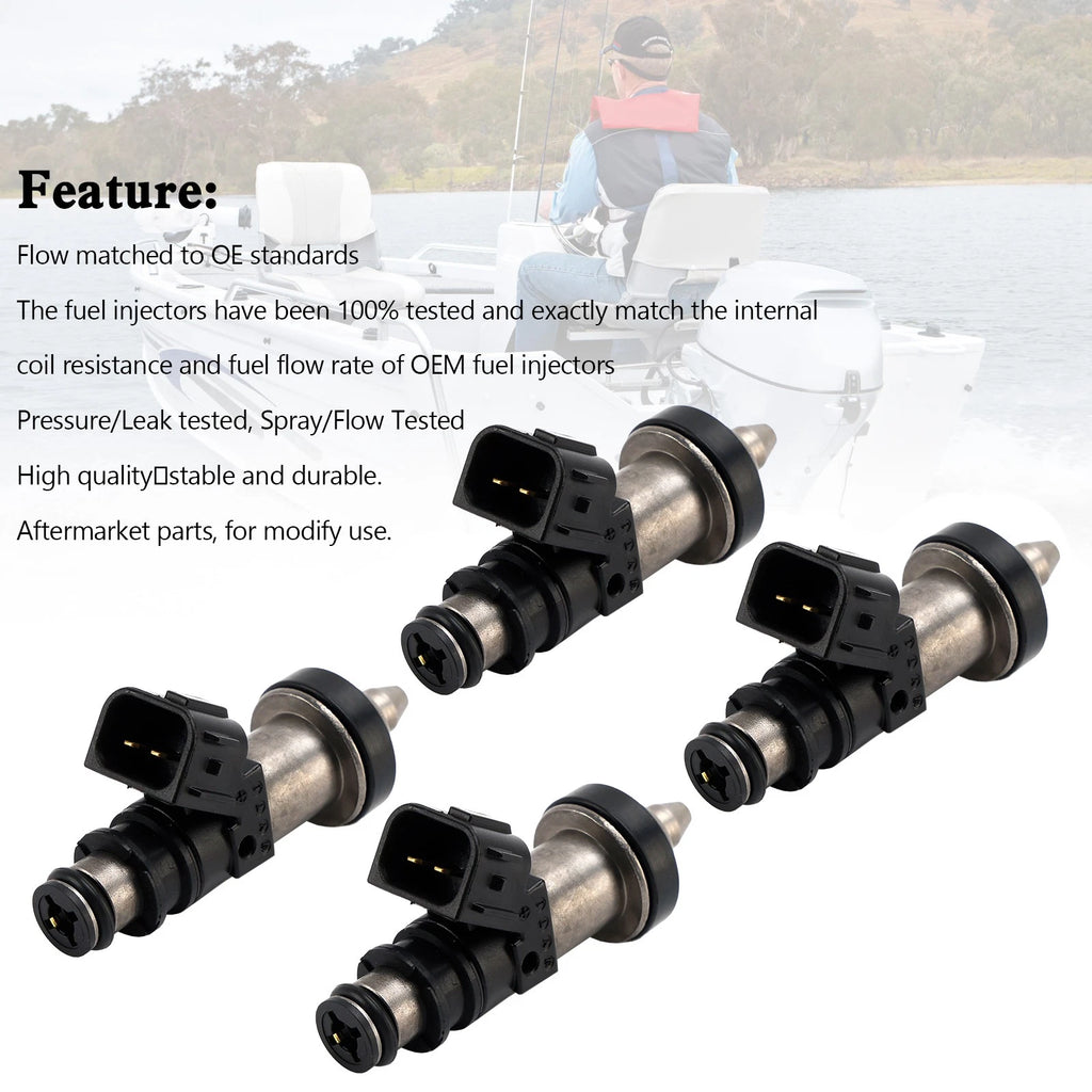 Set of 4 Fuel Injectors for Honda Outboard BF115-BF130 (MP7770, 16406-ZW5-000)