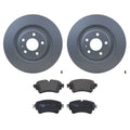 Hella Rear Rotors & TRW Pro Low-Met Disc Brake Pads Kit for Audi A4 A5 A6 S4 S5 (2008–2020)