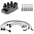 Ignition Coil & Denso 6 Iridium Spark Plugs Wire Set for Mustang V6