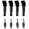 Set of 4 Ignition Coils & Spark Plugs for Volkswagen Polo (2014–2021)