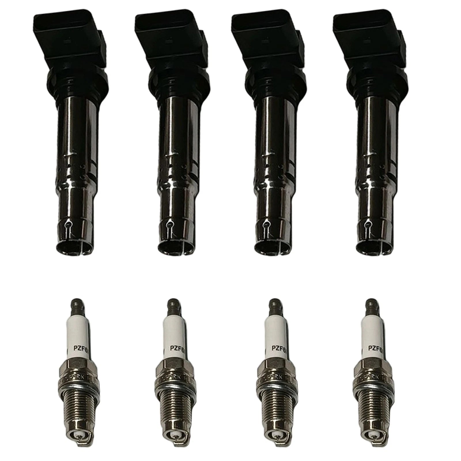 Set of 4 Ignition Coils & Spark Plugs for Volkswagen Polo (2014–2021)
