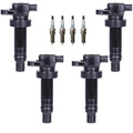 Set of 4 Ignition Coils & Iridium Spark Plugs for Kia Soul (2010–2011)