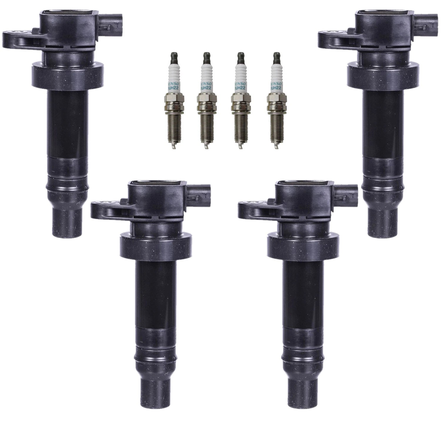 Set of 4 Ignition Coils & Iridium Spark Plugs for Kia Soul (2010–2011)