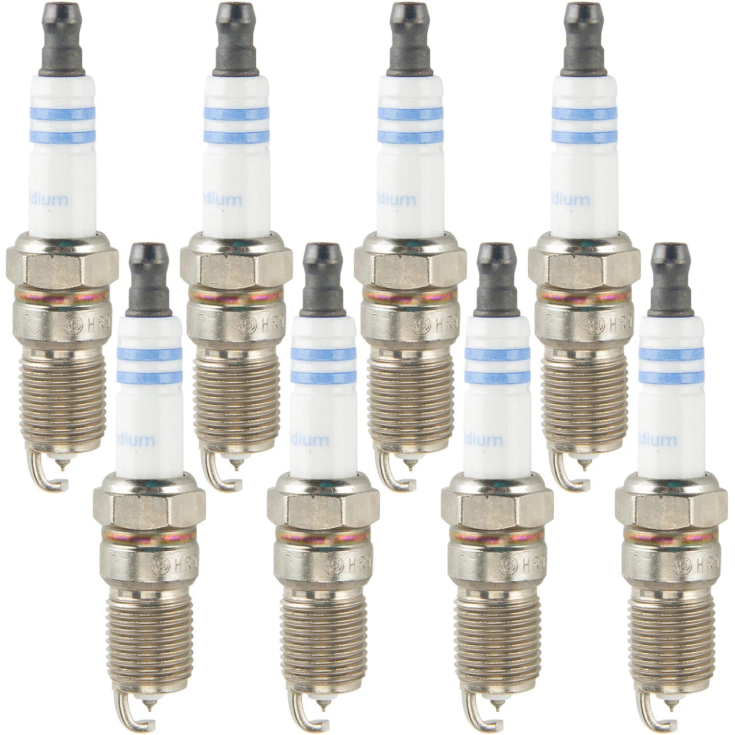 Set of 8 Bosch 9601 Double Iridium Spark Plugs for Cadillac Chevy GMC Pontiac (V8)