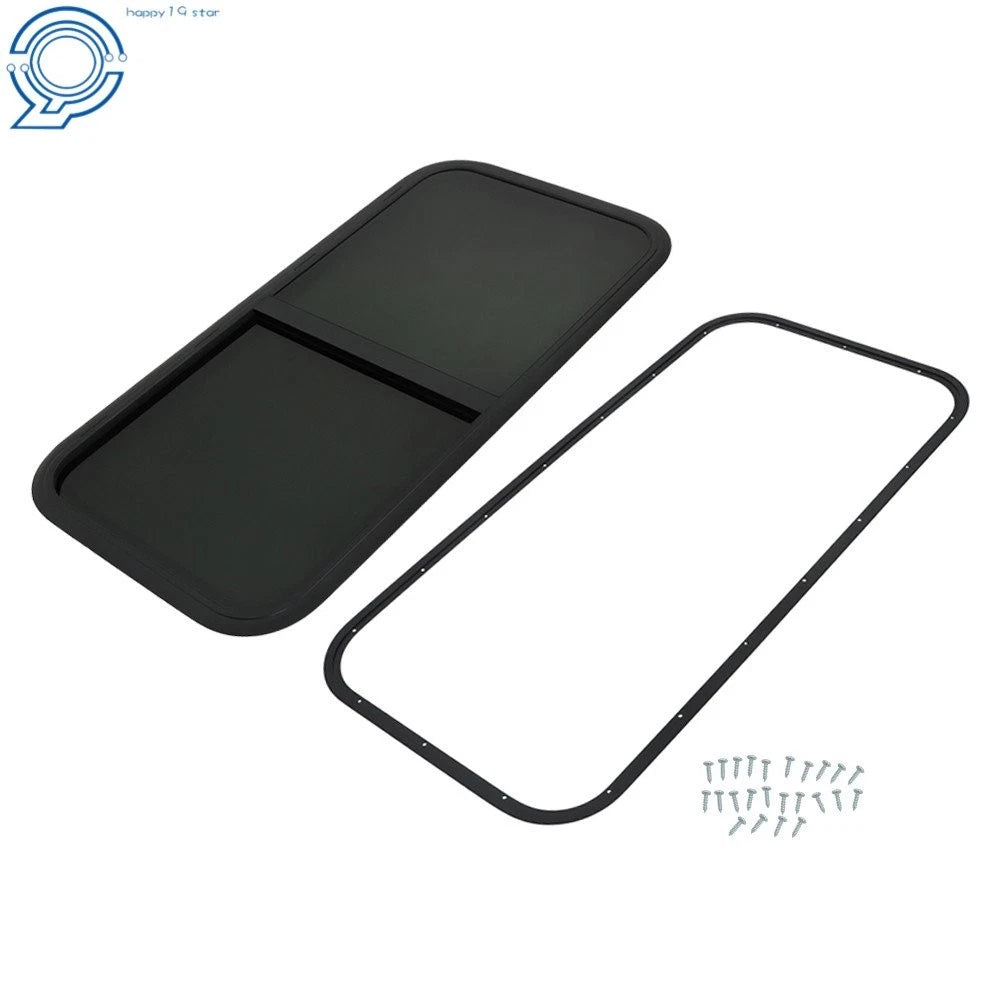 Teardrop RV Window for Horizontal Sliding Glass (43" W x 22" H)