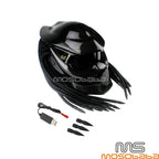 Carbon Fiber Full Face Motorcycle Helmet for Predator DOT Approved - M Size