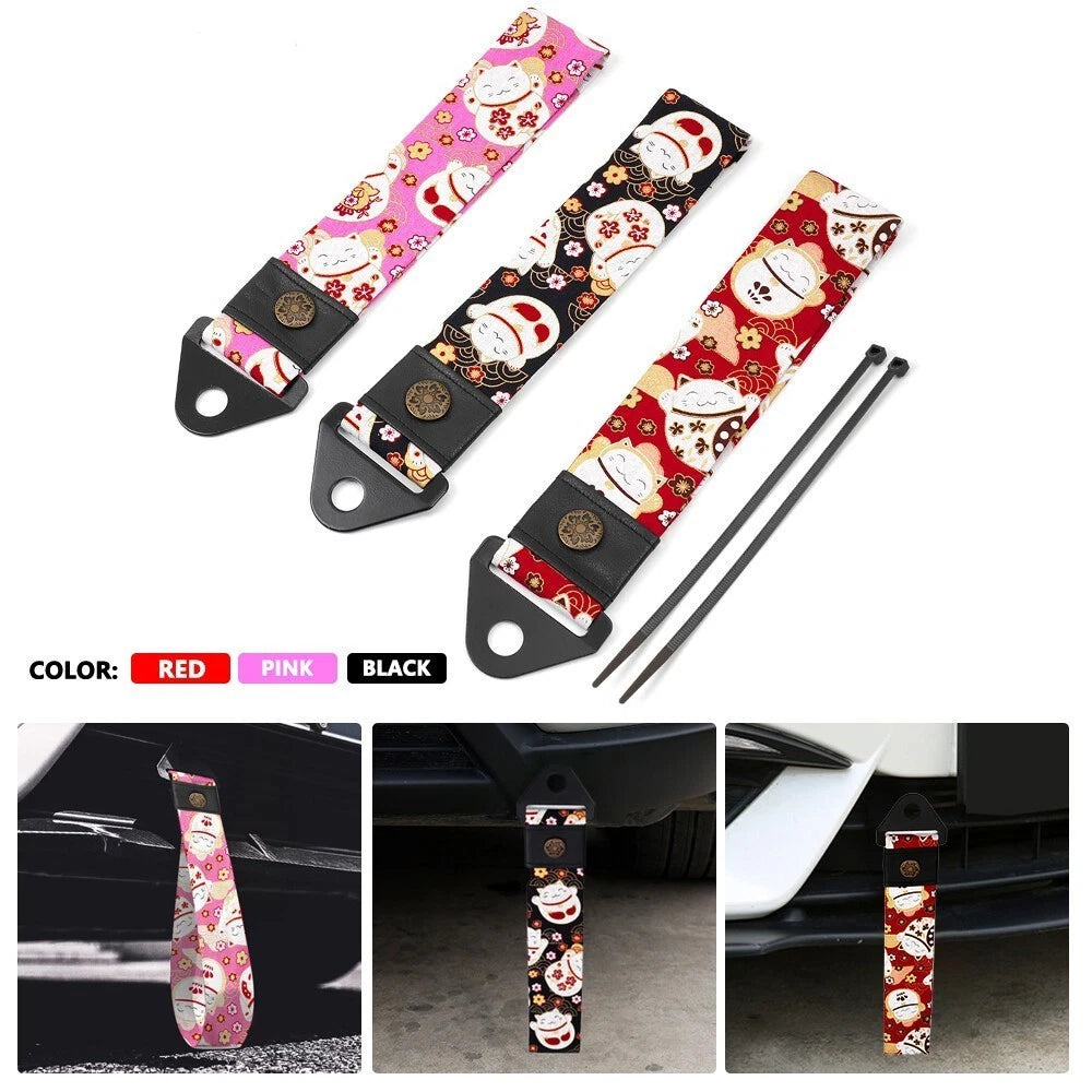 Tow Strap for Universal Sports Racing Bumper Towing Hook