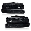 Smoke Black Headlight Lamps for Chevy Silverado, Suburban (1999–2006)