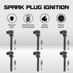 6 Ignition Coils + Spark Plugs for Acura Honda Passport Isuzu Rodeo (1996–2002)