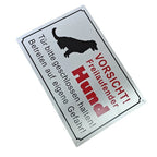 Caution Sign for Dogs - Weatherproof Aluminium (30x20 cm)