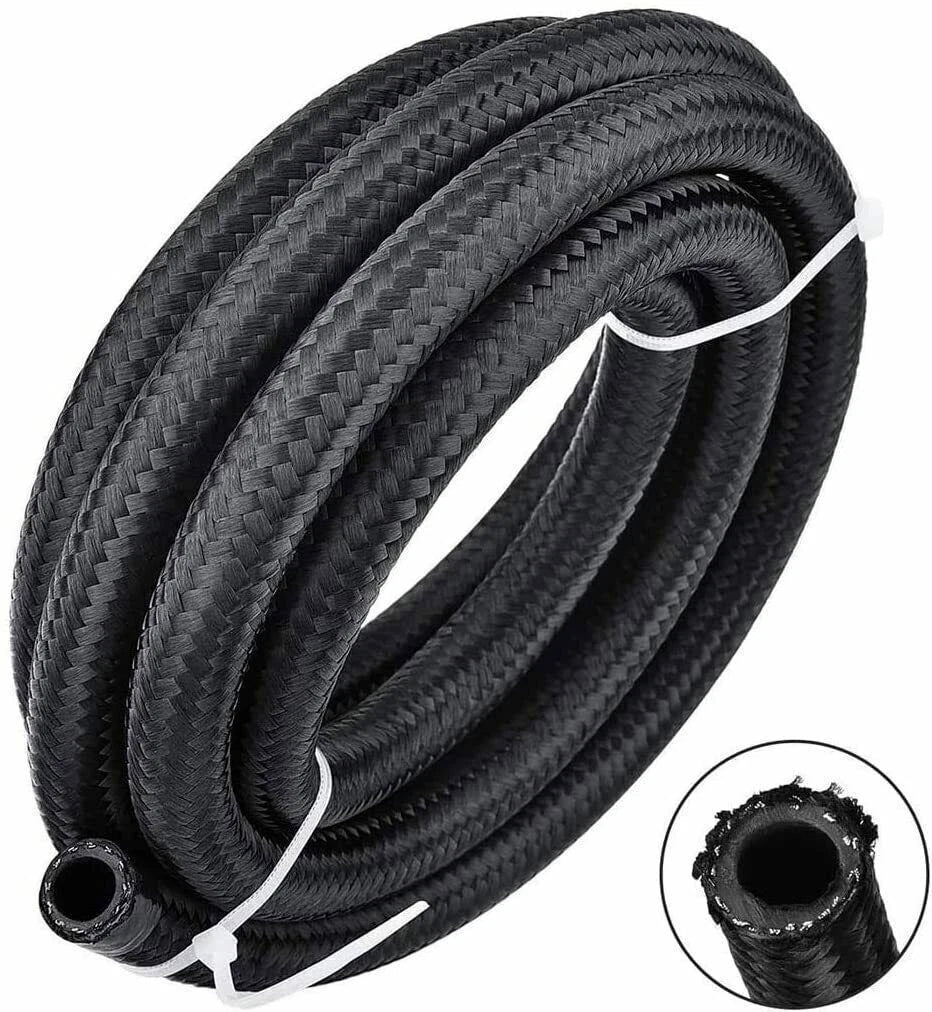 Fuel Hose Oil Gas Line for AN4/AN6/AN8/AN10/AN12 (Nylon Stainless Steel Braided)