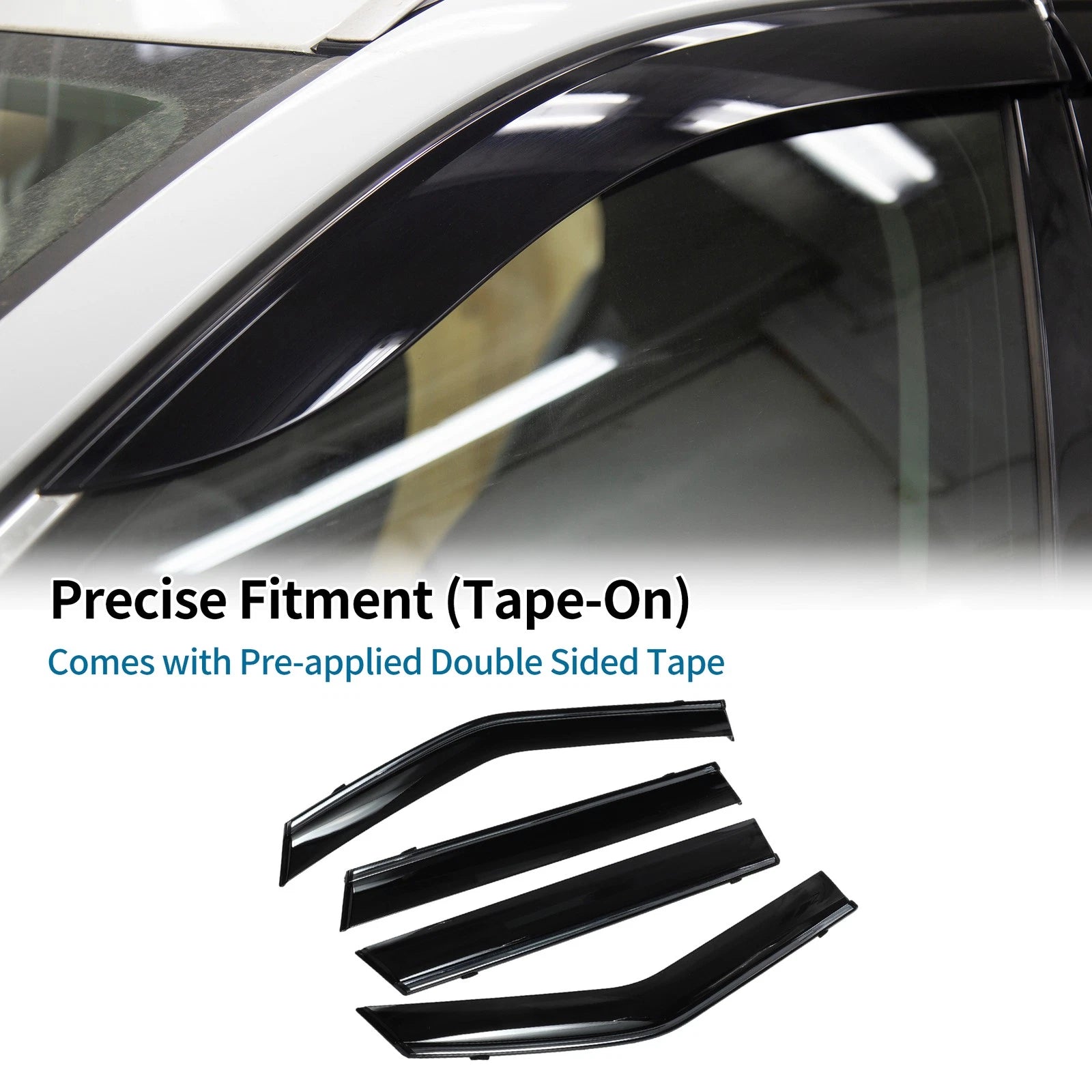 Window Deflectors for Chevrolet Blazer (2019–2024) Side Window Vent Visors Black