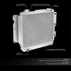 Full Aluminum 3-Row Racing Radiator for Wrangler YJ/TJ (1987–2006)