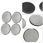 Set of 4 Silver Carbon Fiber Cup Holder Pads Non-Slip Mat