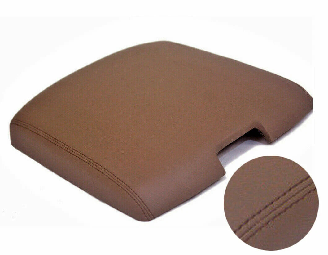 Center Console Lid Armrest Cover for Dodge Ram (2009–2016) Dark Beige PVC Leather