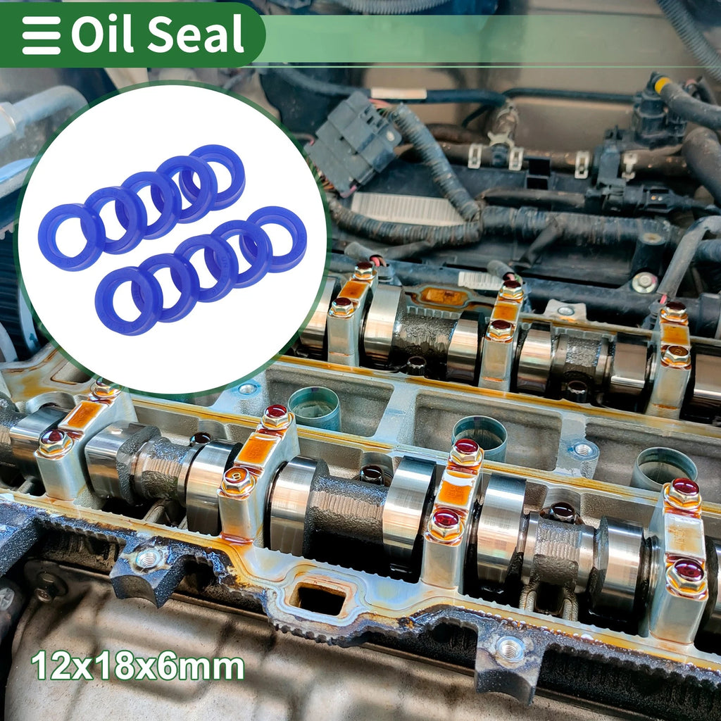 Set of 10 Oil Seal Rotary Shaft Seal 12x18x6mm TPU High Pressure