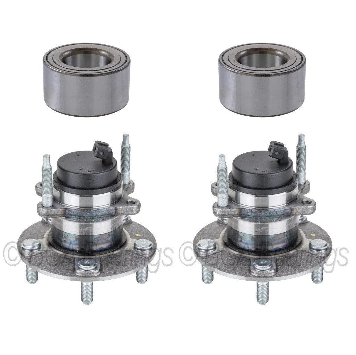 BCA Front & Rear Wheel Bearings & Rear Hub Assemblies Kit for Kia Forte Koup (2010–2013)