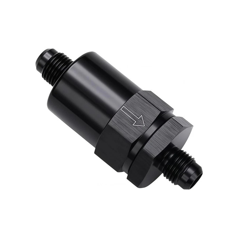 6AN Billet Aluminum Inline Fuel Filter for Fuel Line Protection (30)