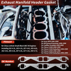 2X Exhaust Manifold Gasket for Chevy Isuzu Cadillac SBC Engine (1404)