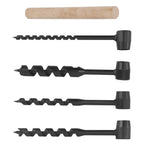 Set of 4 Hand Auger Wood Drill Bits for DIY Projects