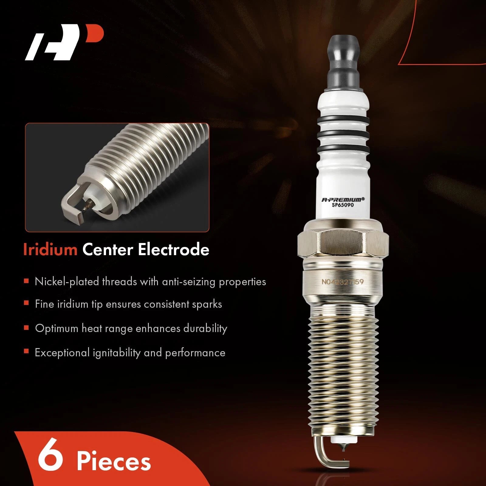 Set of 6 Iridium Platinum Spark Plugs for Ford F-150 (2011–2021) Explorer (2011–2020)