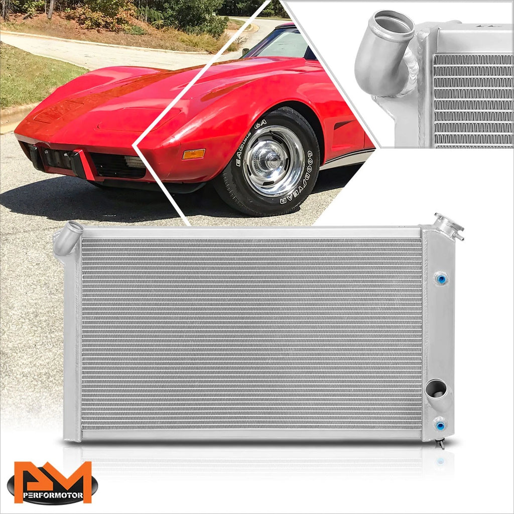 3-Row Full Aluminum Racing Radiator for Chevrolet Corvette V8 (1973–1976)