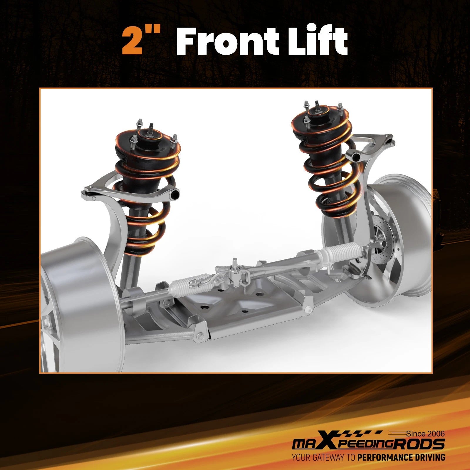 2" Front Suspension Lift Strut Kit for Silverado Sierra 1500 (2014-2018)