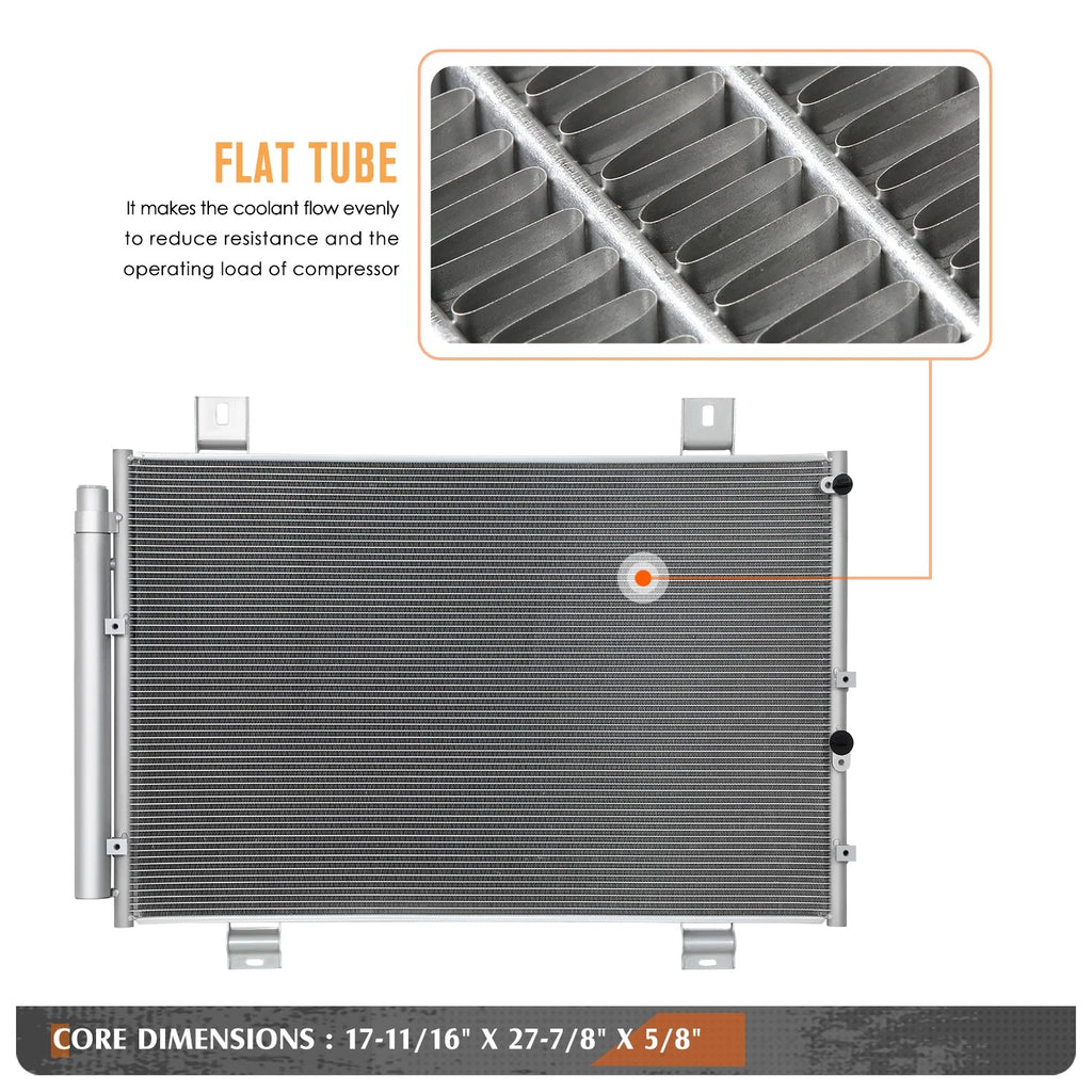 A/C Condenser for Toyota Highlander (2008–2013) Aluminum Core