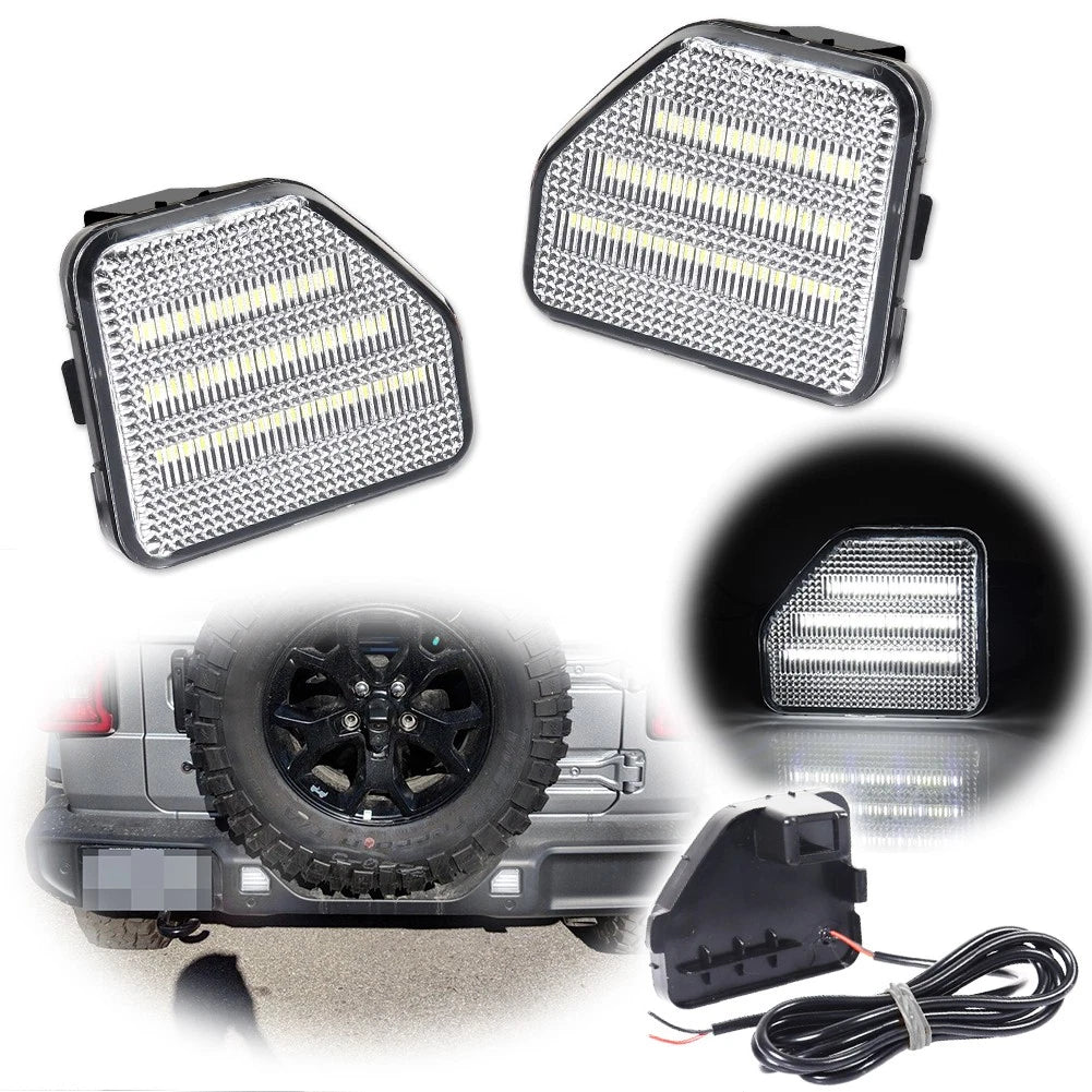 LED Rear Bumper Reflector Backup Lights for Jeep Wrangler JL (2018–Present)