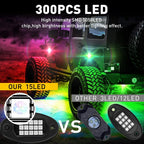 20x RGB LED Rock Lights for Universal Vehicles (Bluetooth Remote Control)