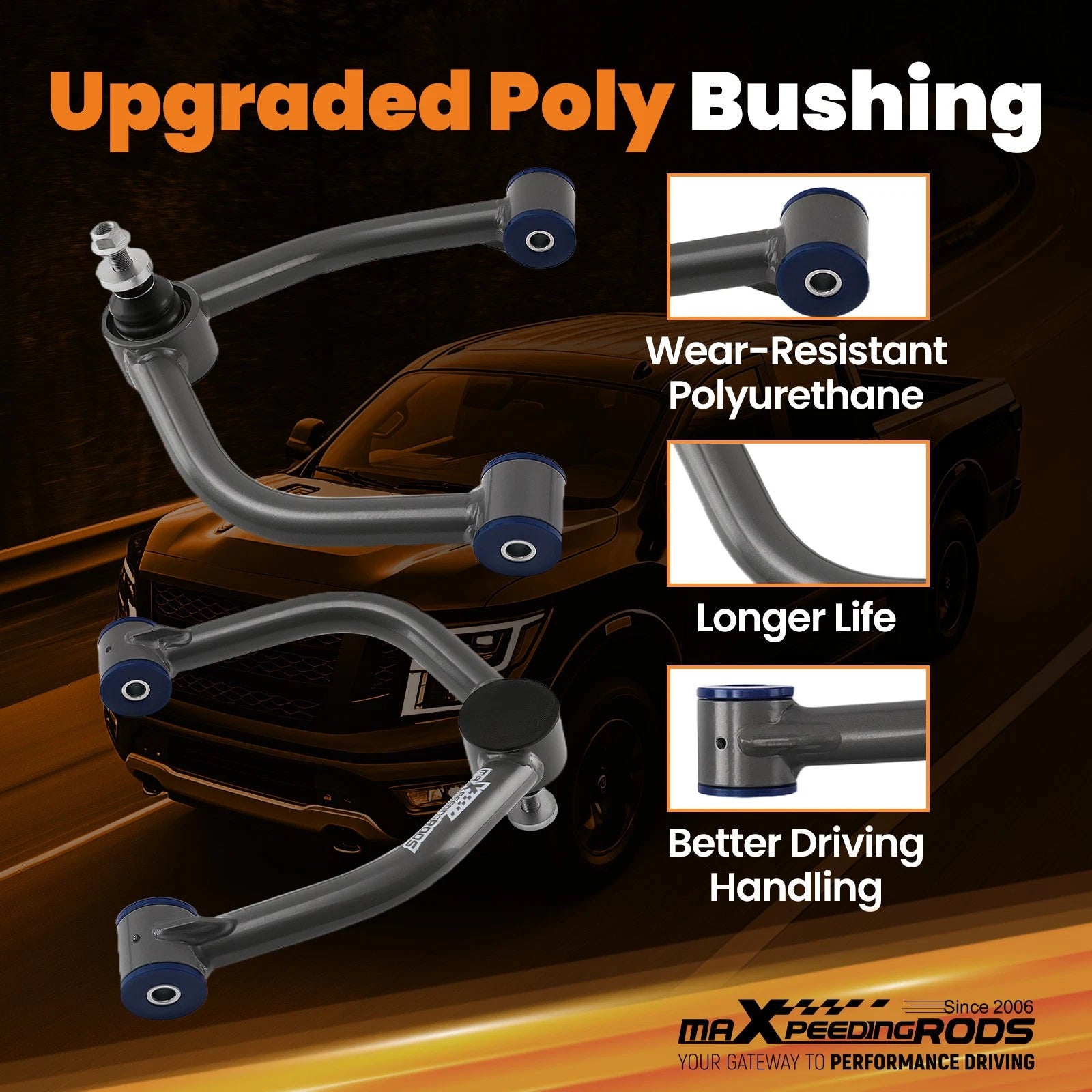 Set of 2 Front Upper Control Arms for Nissan Titan/Armada (2004–2015)