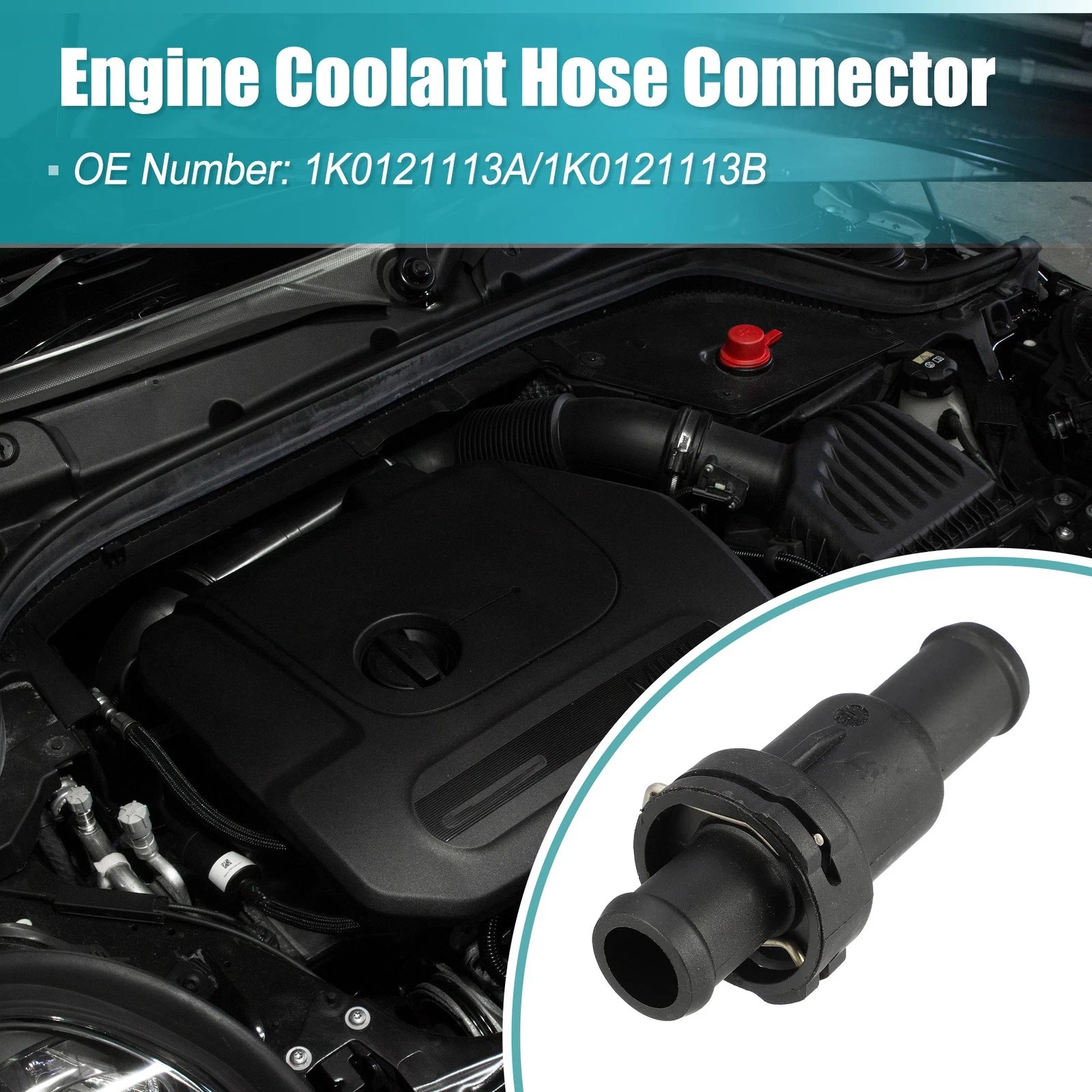 Engine Coolant Hose Connector No. 1K0121113A/1K0121113B for VW CC (2009–2013)