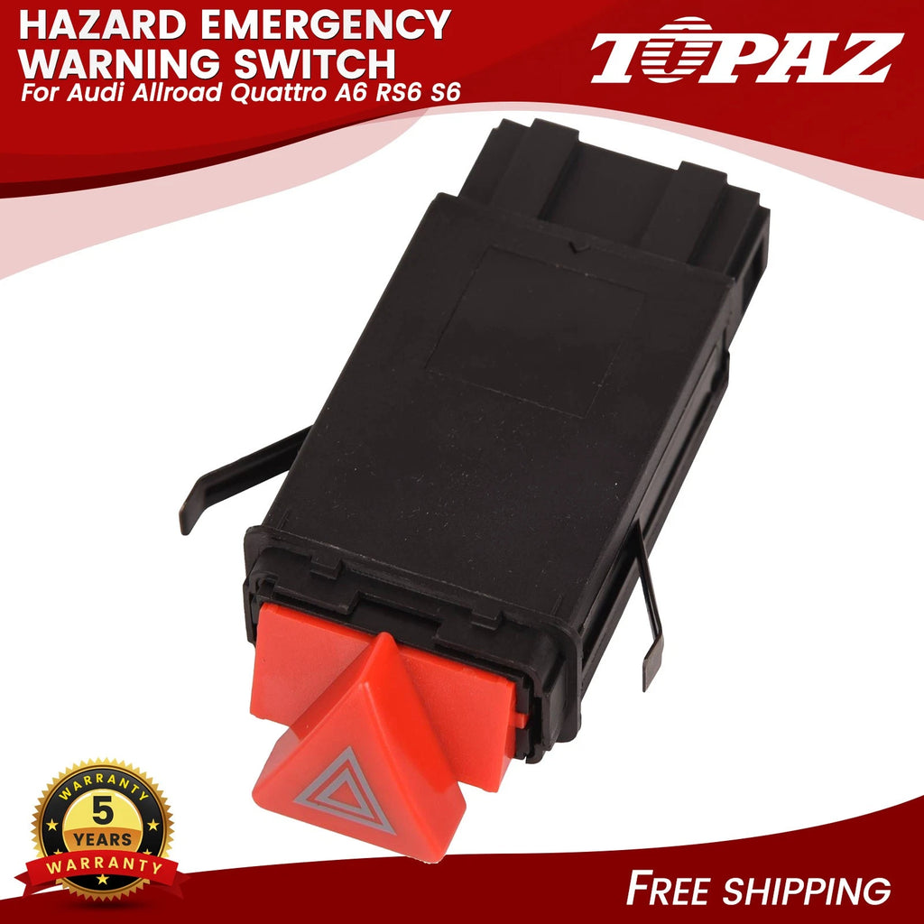Set of 2 Hazard Emergency Warning Switches for Audi Allroad A6 RS6 S6 (2001–2005)