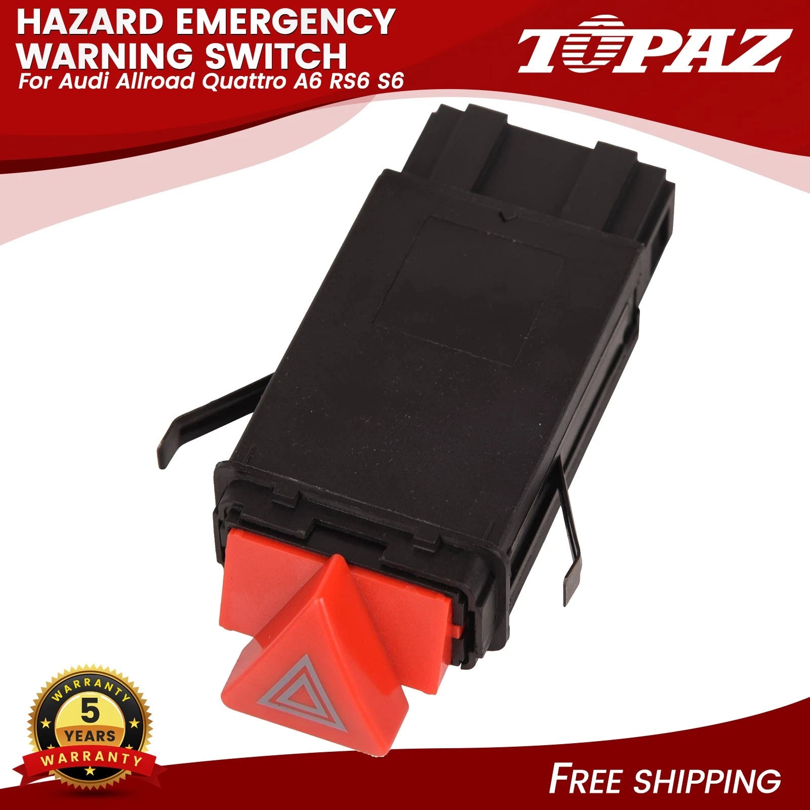 Set of 2 Hazard Emergency Warning Switches for Audi Allroad A6 RS6 S6 (2001–2005)
