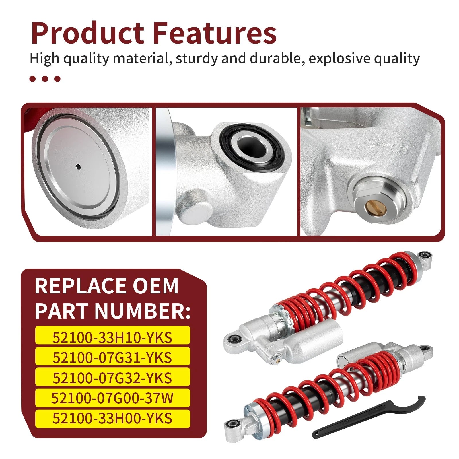 Front Shocks & Adjustable Tool for Suzuki Quadsport LTZ400 (2003-2008)