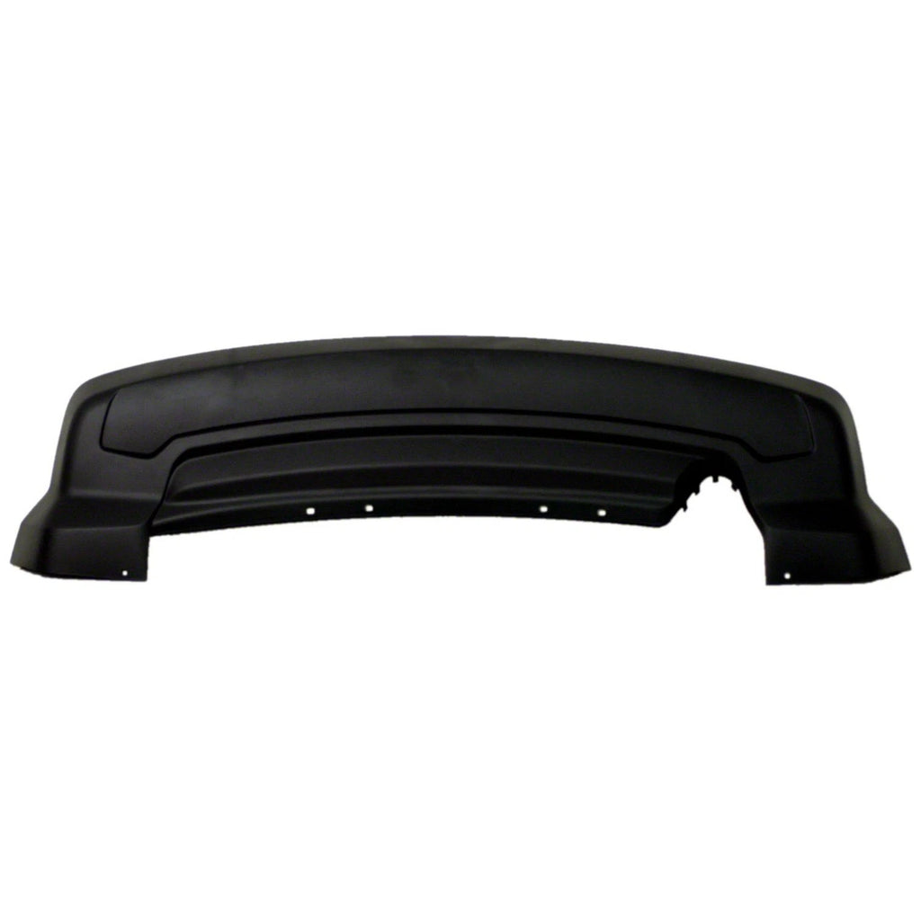 Replacement Black Textured Poly Rear Lower Bumper Cover w/o Tow Hook Hole