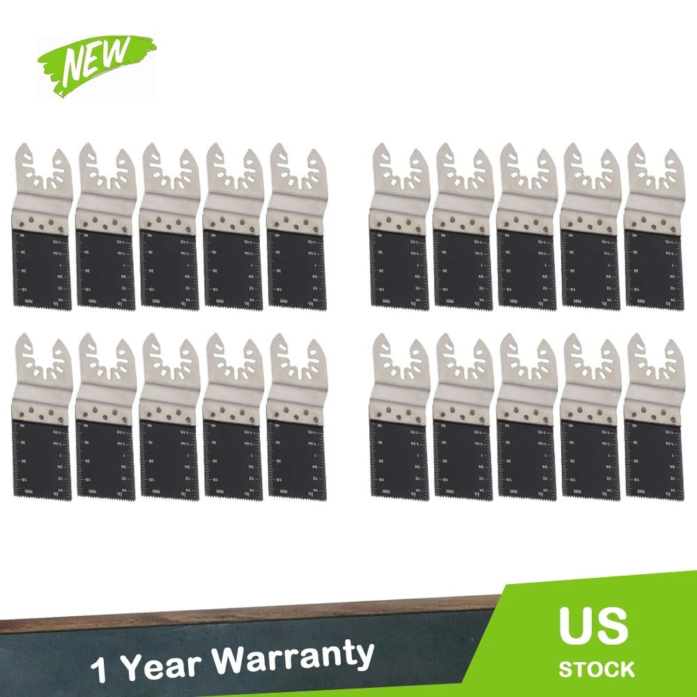 Set of 20 Bi-Metal Oscillating Saw Blades for Wood Metal Cutting