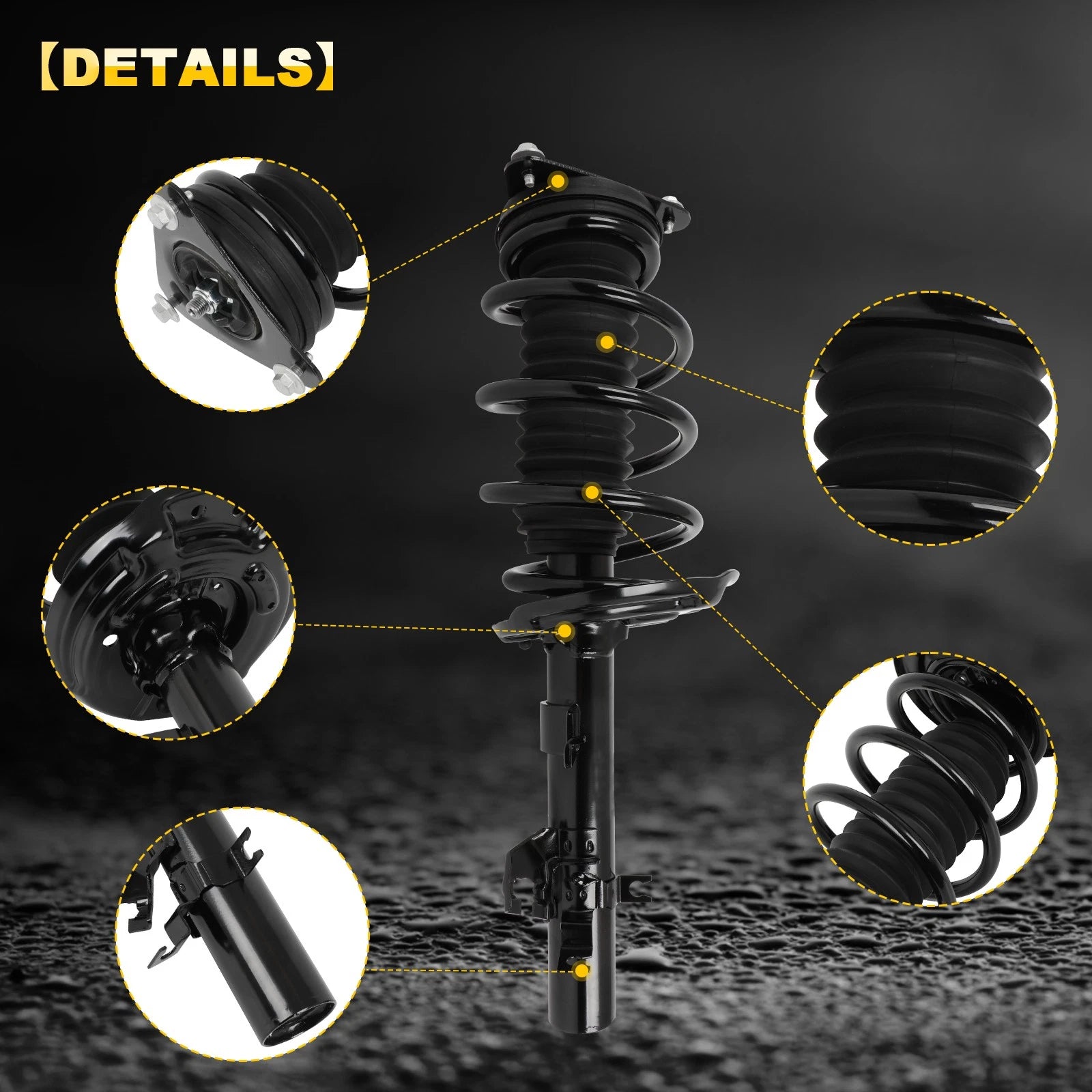 Set of 2 Front Complete Struts for Nissan Rogue AWD (2014–2020)