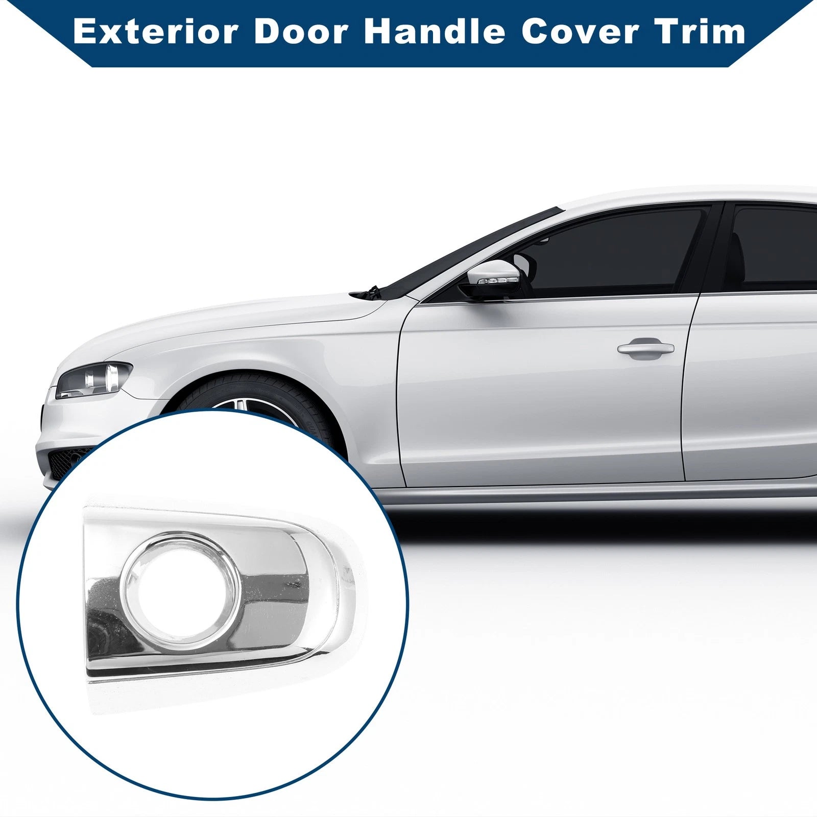 Exterior Door Handle Cover Trim for Toyota Camry (2006–2009) Silver ABS