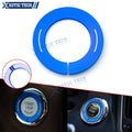 Engine Start Stop Push Button Knob Switch Decor Trim Ring for Infiniti (Blue)