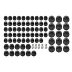 75X Black Engine Bolt Topper Caps for Harley Touring Road Street Glide (07-16)