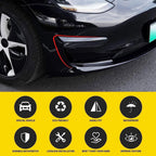 Gloss Black Front Fog Light Eyebrow Cover Trim for Tesla Model 3 (2017–2023) U8