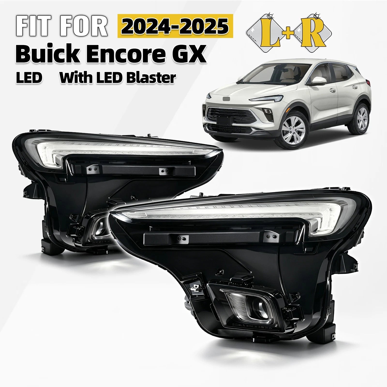 LED Headlight Set for Buick Encore GX (2024–2025) - Left + Right Pair