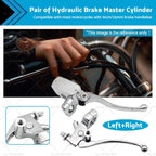 1" Chrome Brake Master Cylinder Clutch Lever for Harley