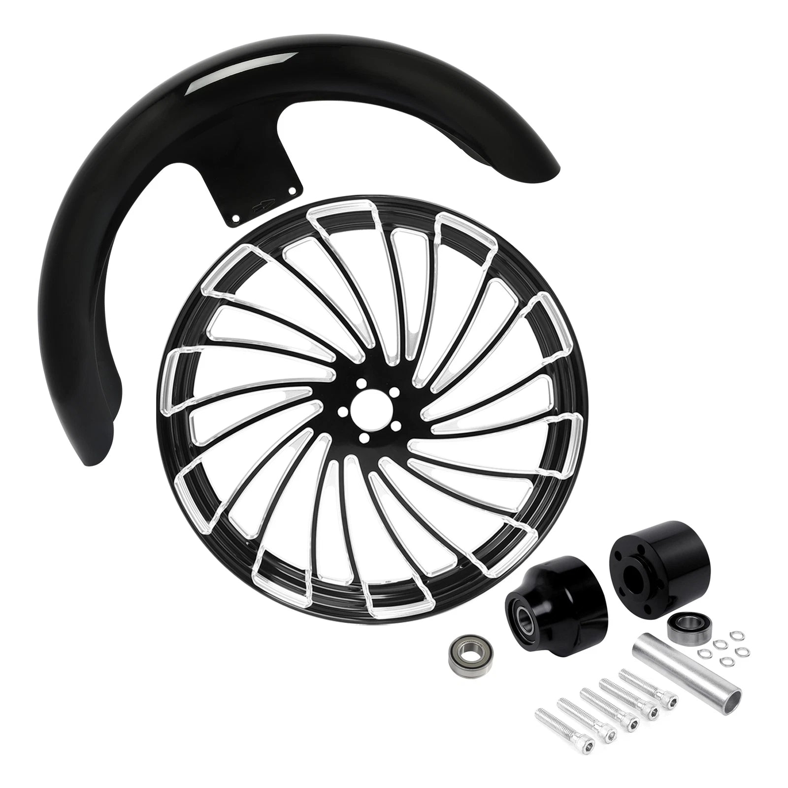 21" Front Fender Wheel Rim & Single Disc Hub for Harley Touring (2008–2025)