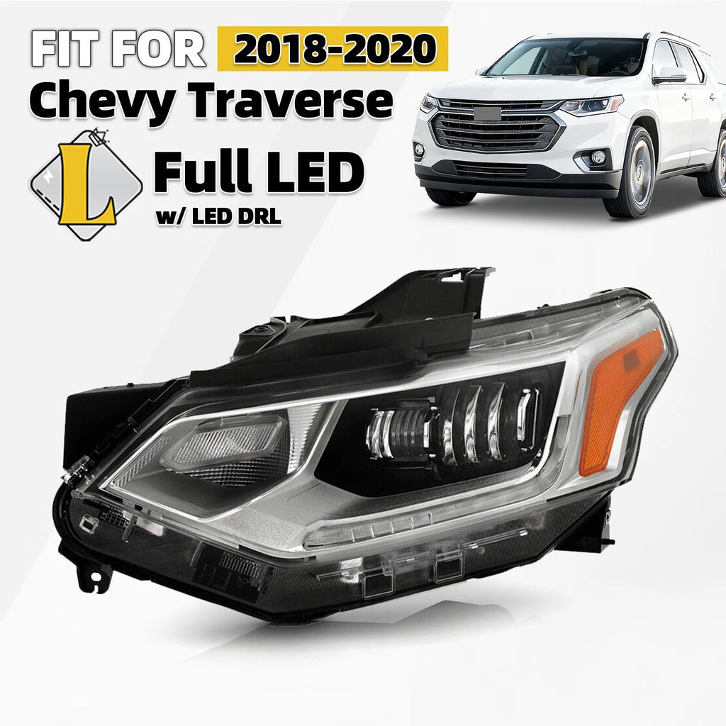 Full LED Headlight Driver Side for Chevrolet Traverse (2018–2020)