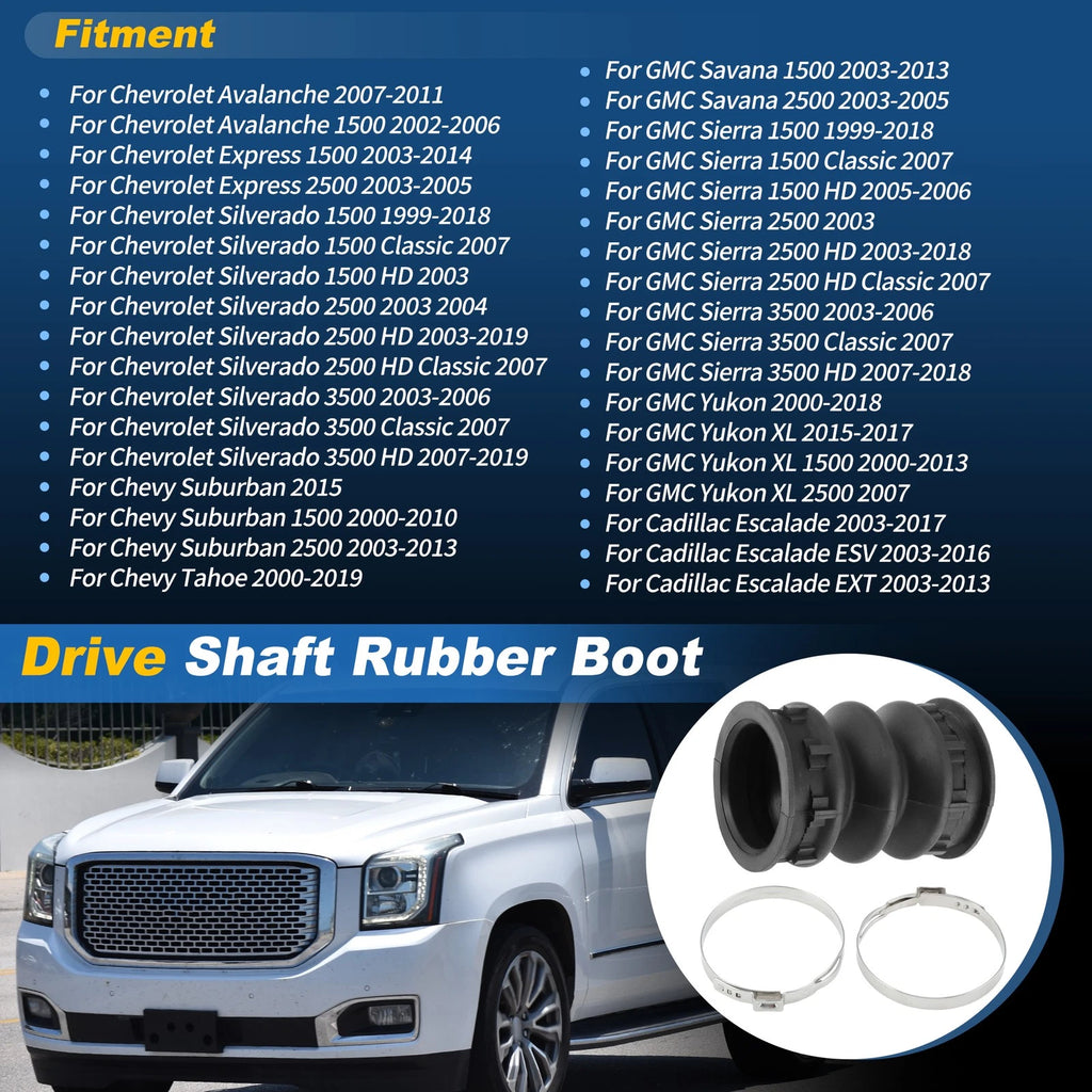 Drive Shaft Boot for GMC Savana Sierra, Chevy Suburban Silverado (2000–2023) 12471527