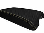Console Lid Cover for Infiniti G35 Coupe (2002–2007) Carbon Fiber Beige Stitch