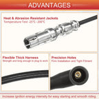 Set of 4 Spark Plug Wire Ignition Coil Cables No.030905430N for Volkswagen Lupo (1998–2005)